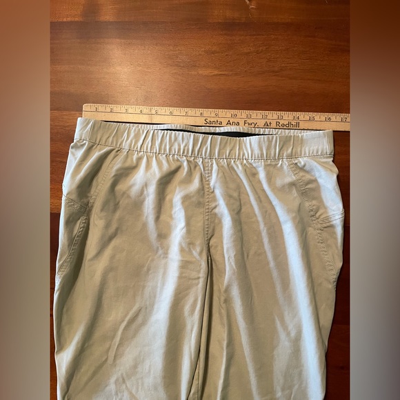 Simply Vera Wang Crop Pants Khaki Stretch Pull On Casual Womens Beige Large - Picture 4 of 8